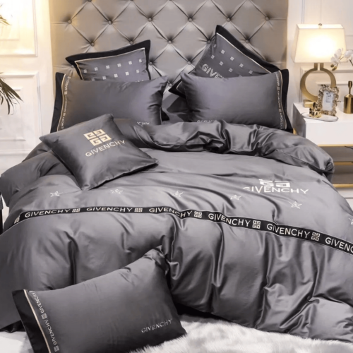 Givenchy Grey High-End Bedding Set Home Decor - Paulimo