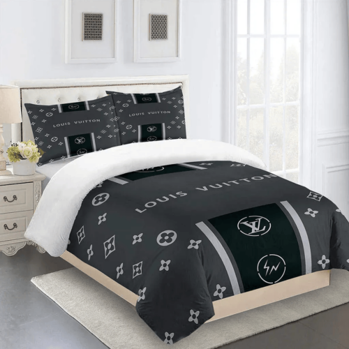 Louis Vuitton Fashion Logo Bedding Set Duvet Cover Home Decor 19 - Paulimo