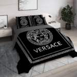 Versace Black High End Bedding Set Duvet Cover Home Decor - Paulimo