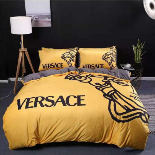 Versace Luxury Logo Bedding Set Duvet Cover Home Decor - Paulimo