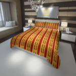 Versace Red Golden Fashion Bedding Set Home Decor - Paulimo