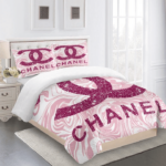 Chanel Pinky Fashion Logo Bedding Set Home Decor - Paulimo