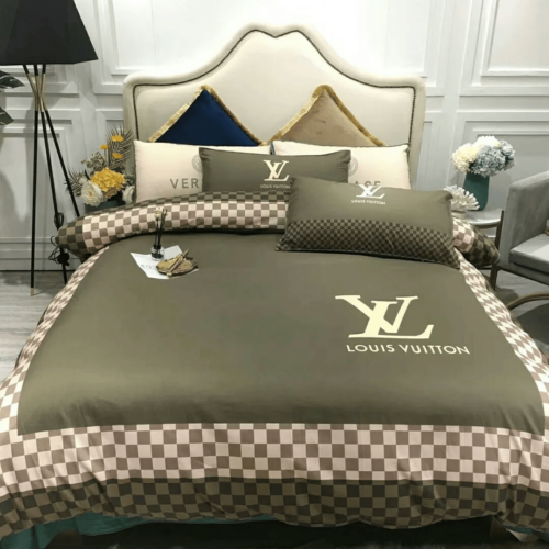 Louis Vuitton Olive Bedding Set Duvet Cover Home Decor - Paulimo